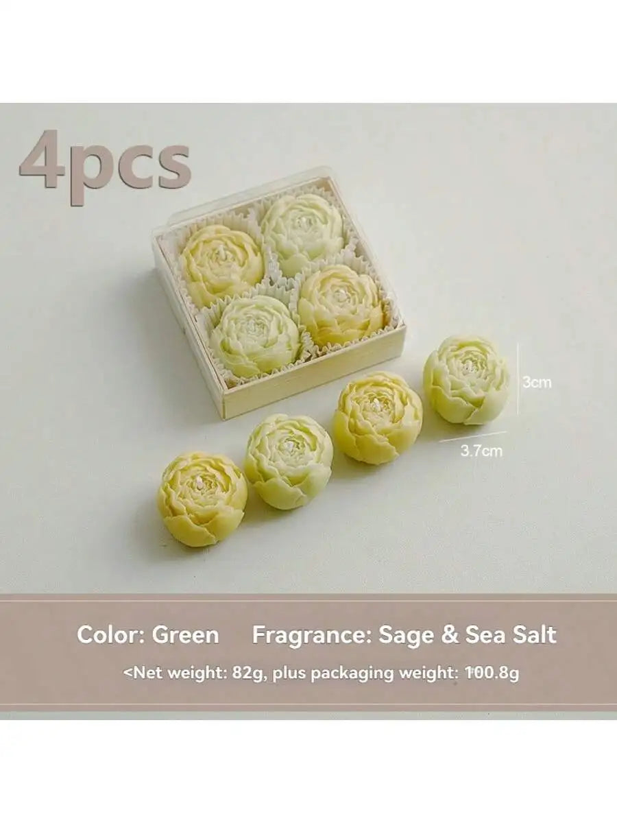 Rose Flower Shaped Soy Wax Candle