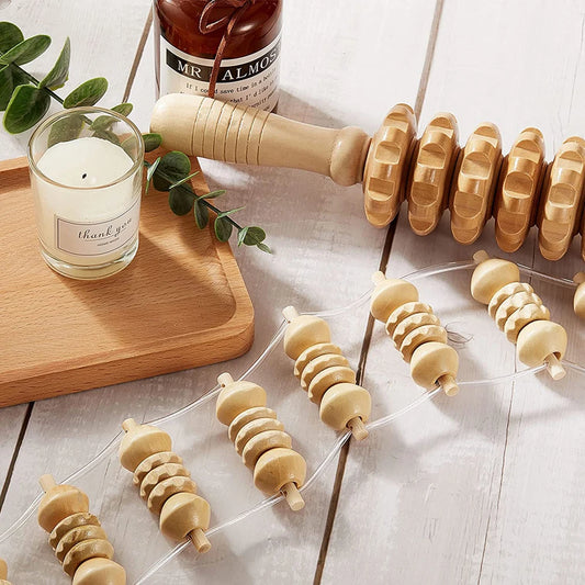 Wooden Back Massage Roller