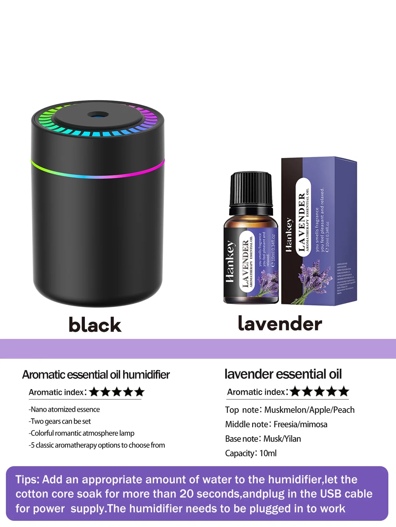 180ml Aromatherapy diffuser Humidifier