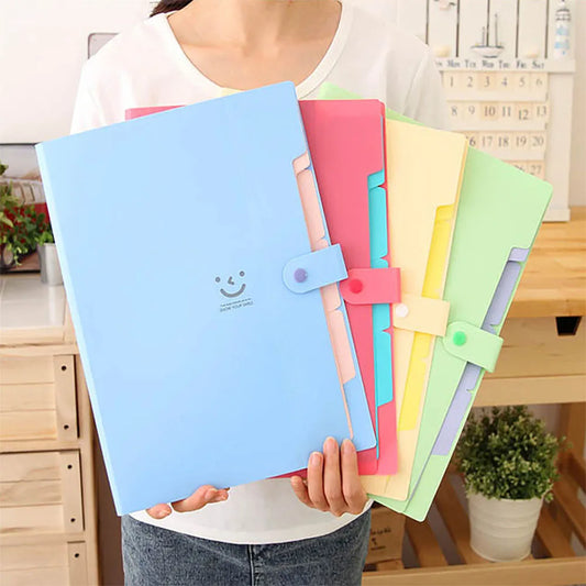 5 Page Document File Folders Storage Bag