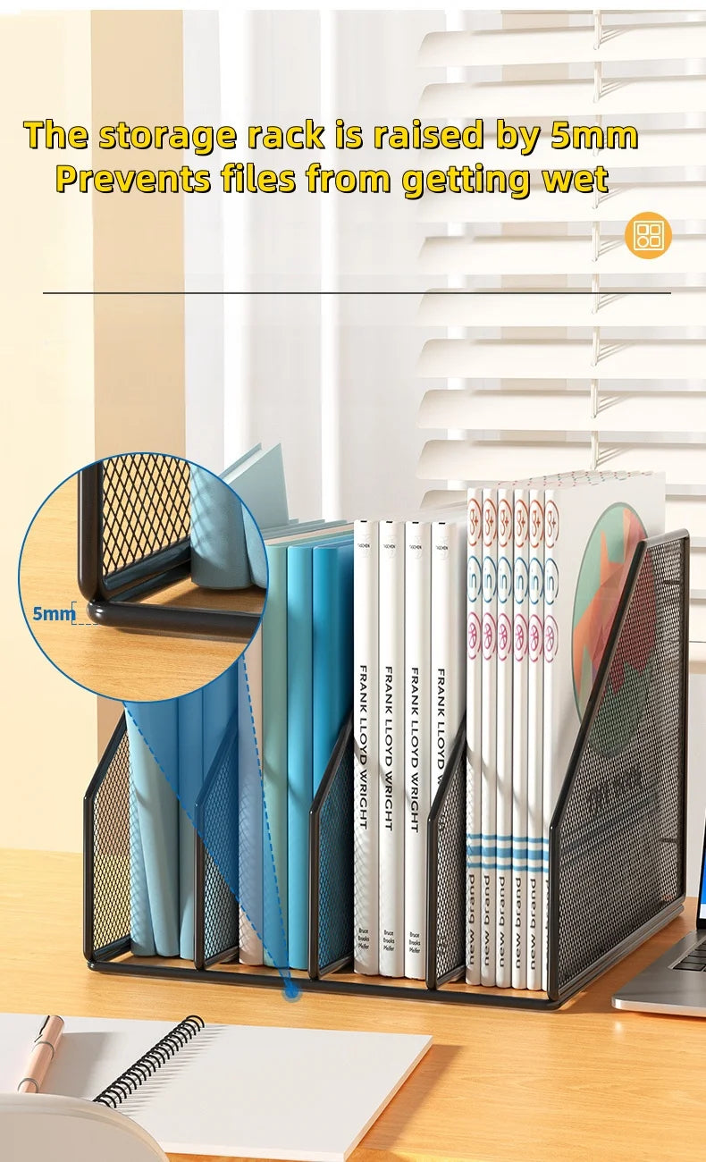 Metal File Rack Office Desk Organizer