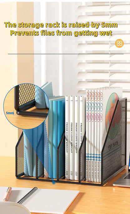 Metal File Rack Office Desk Organizer