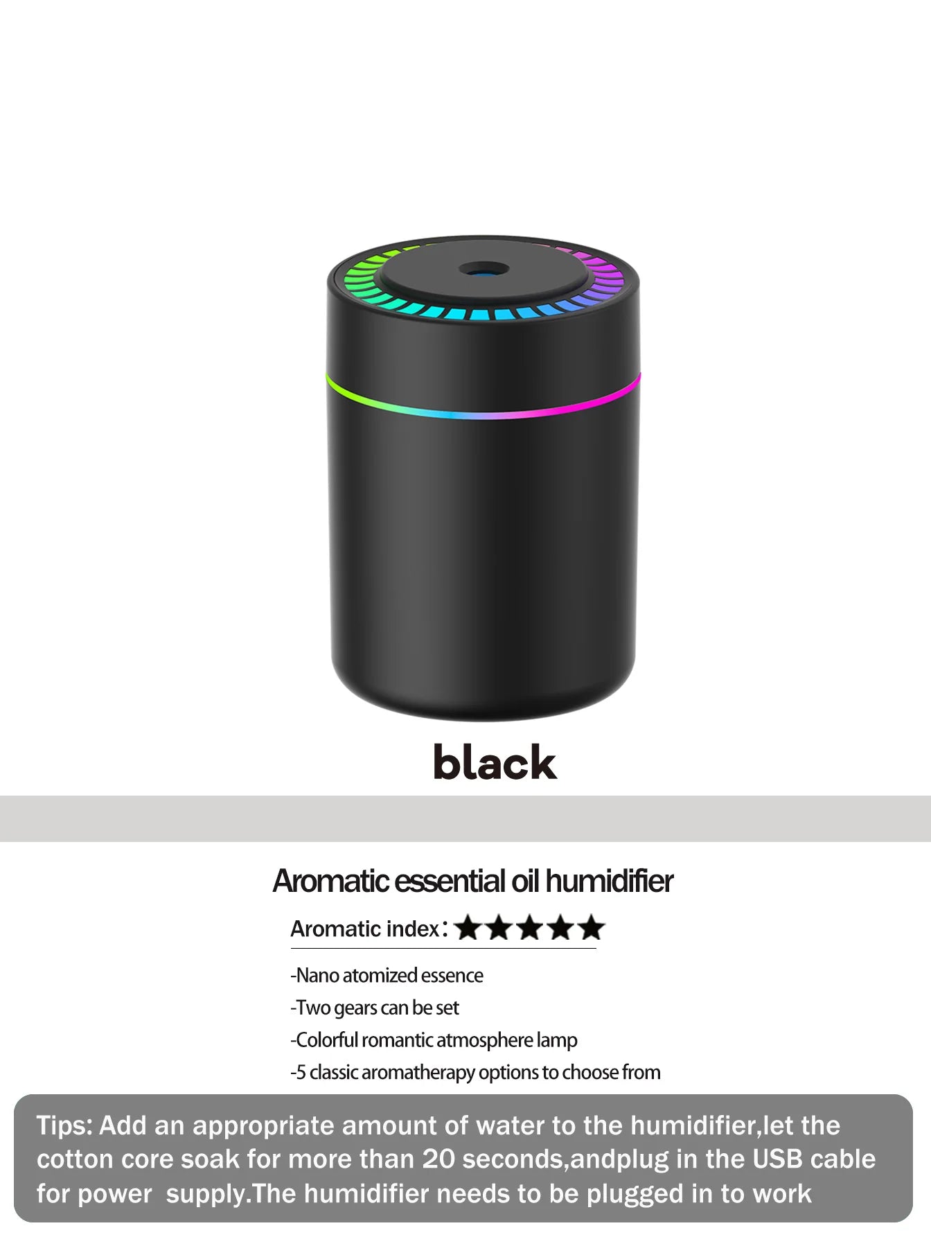 180ml Aromatherapy diffuser Humidifier