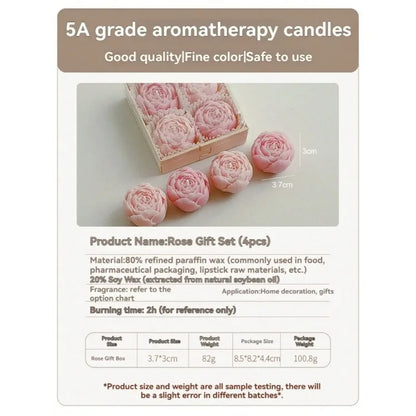 Rose Flower Shaped Soy Wax Candle