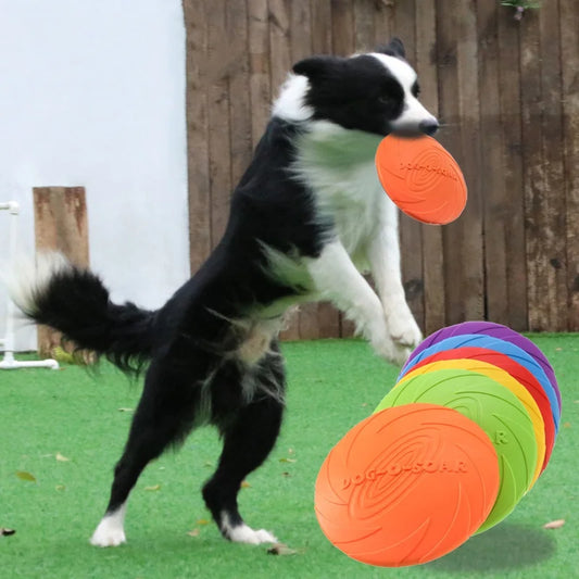 Silicone Flying Saucer Disc Dog Cat Toy