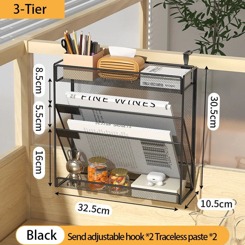 5-Tier Mesh Desk File Organizer Rack