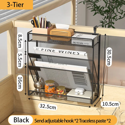 5-Tier Mesh Desk File Organizer Rack