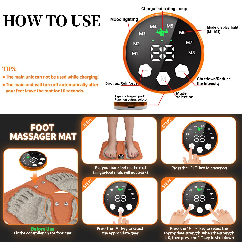 Wireless Smart 3D Foot Massage Pad