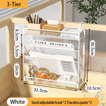 5-Tier Mesh Desk File Organizer Rack