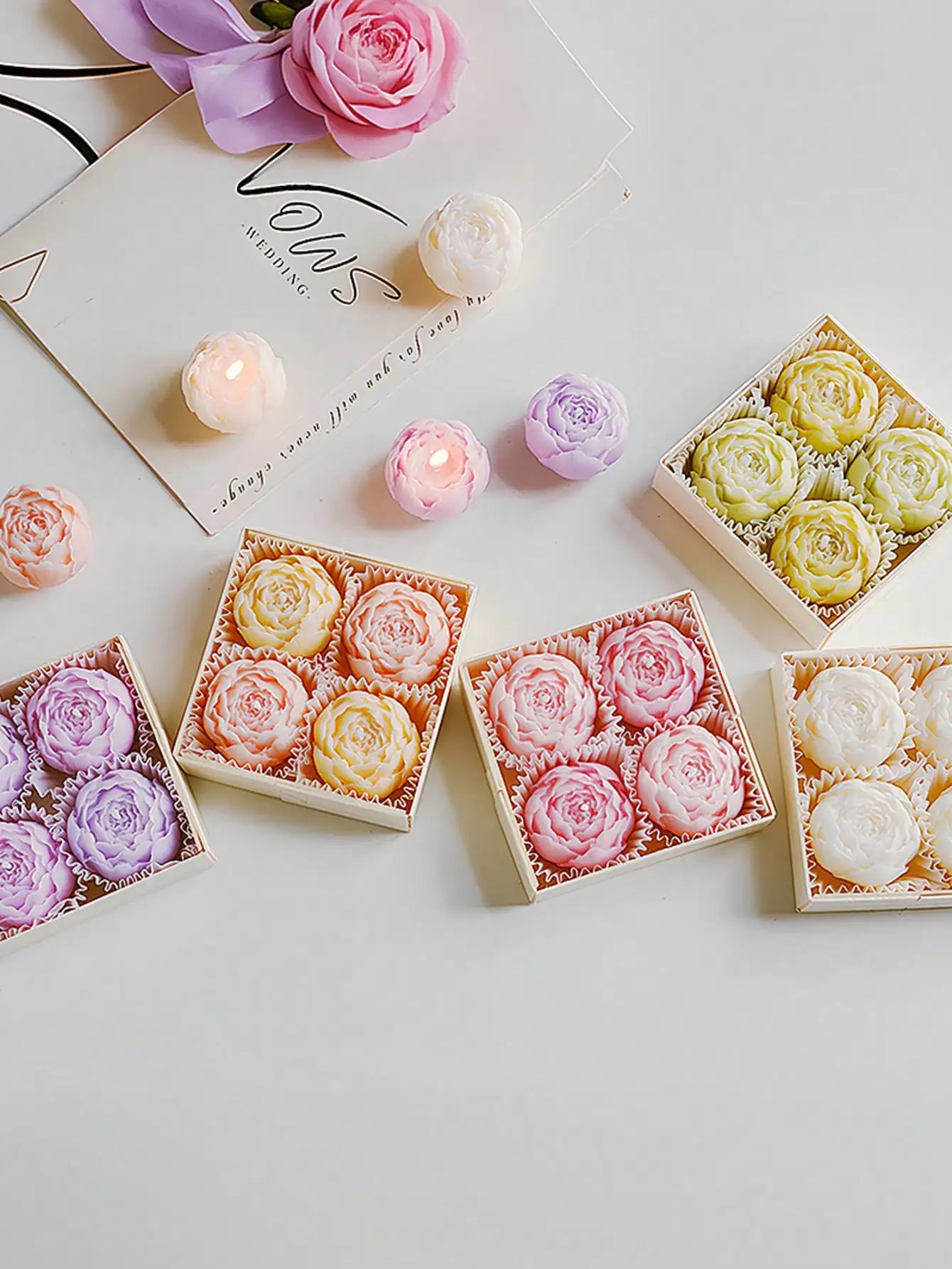 Rose Flower Shaped Soy Wax Candle