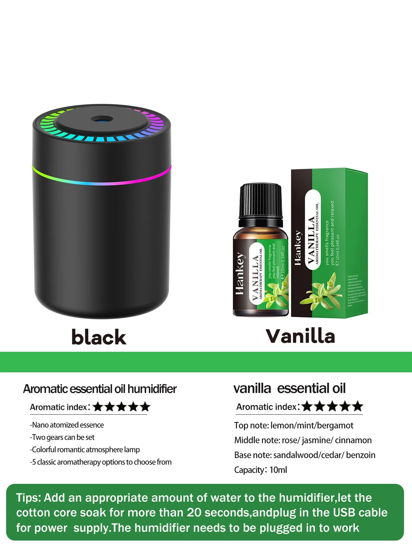 180ml Aromatherapy diffuser Humidifier