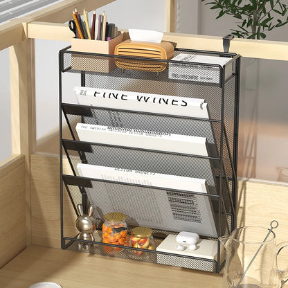 5-Tier Mesh Desk File Organizer Rack