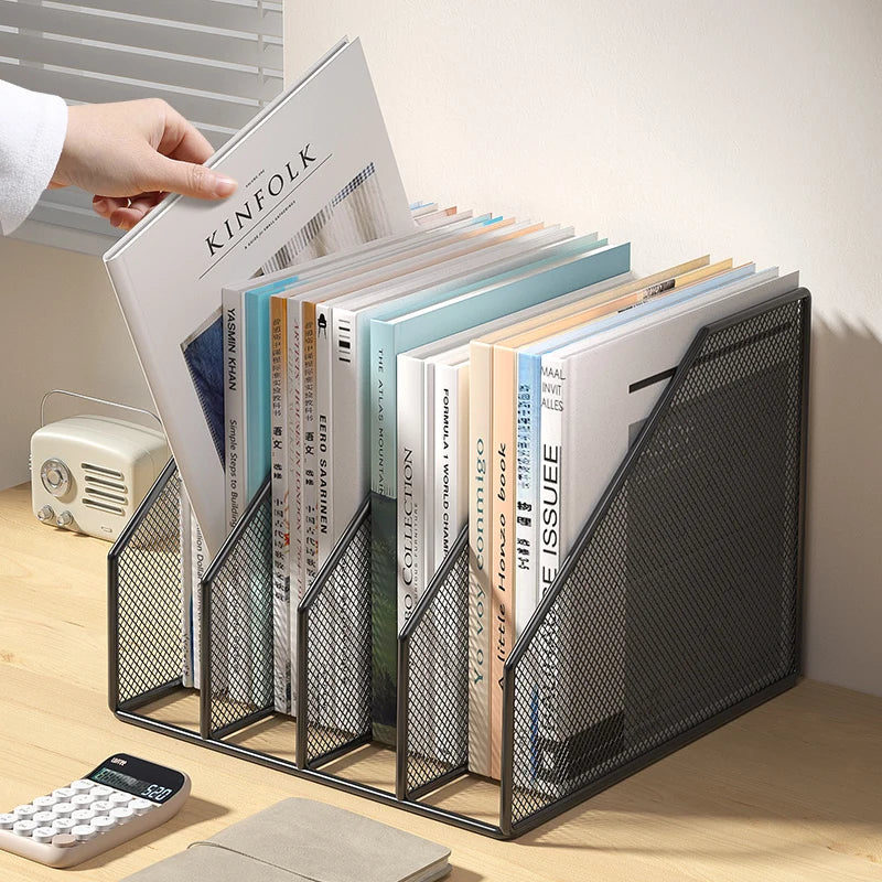 Metal File Rack Office Desk Organizer