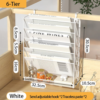 5-Tier Mesh Desk File Organizer Rack