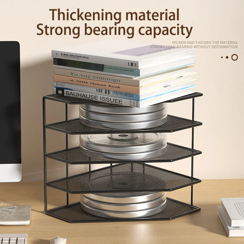 Metal File Rack Office Desk Organizer