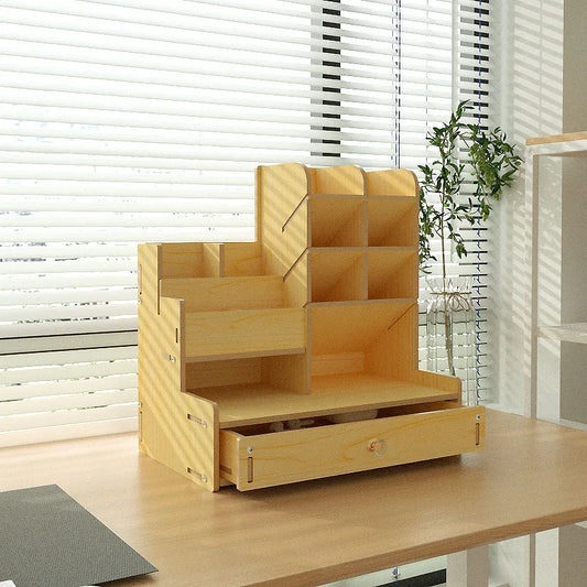 Large Capacity Wooden Pen Holder