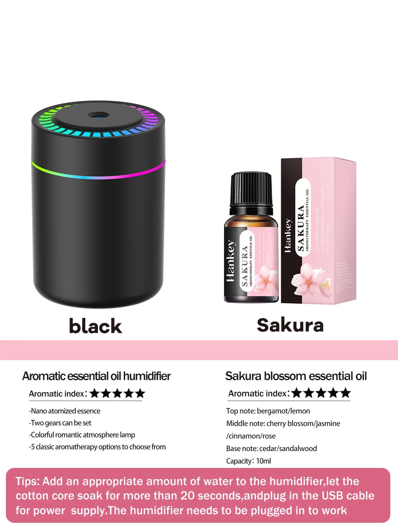 180ml Aromatherapy diffuser Humidifier